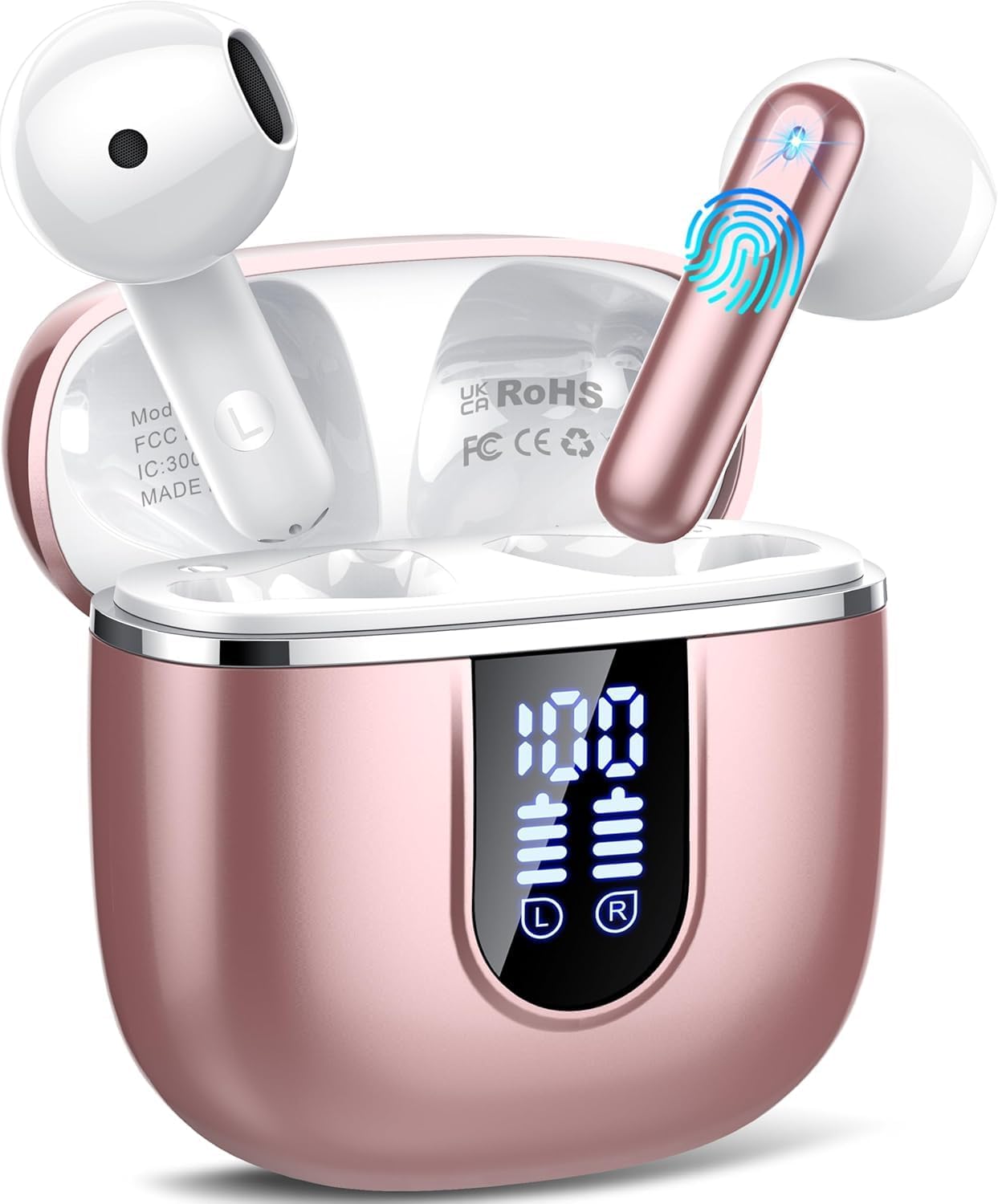 Бездротові навушники Wireless Earbuds з Bluetooth 5.4, якісний стереозвук, мікрофон і зарядний кейс - Б/В