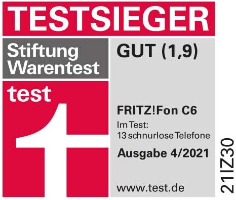 DECT-телефон AVM FRITZ!Fon C6, бездротовий, HD-телефонія, кольоровий дисплей, для FRITZ!Box