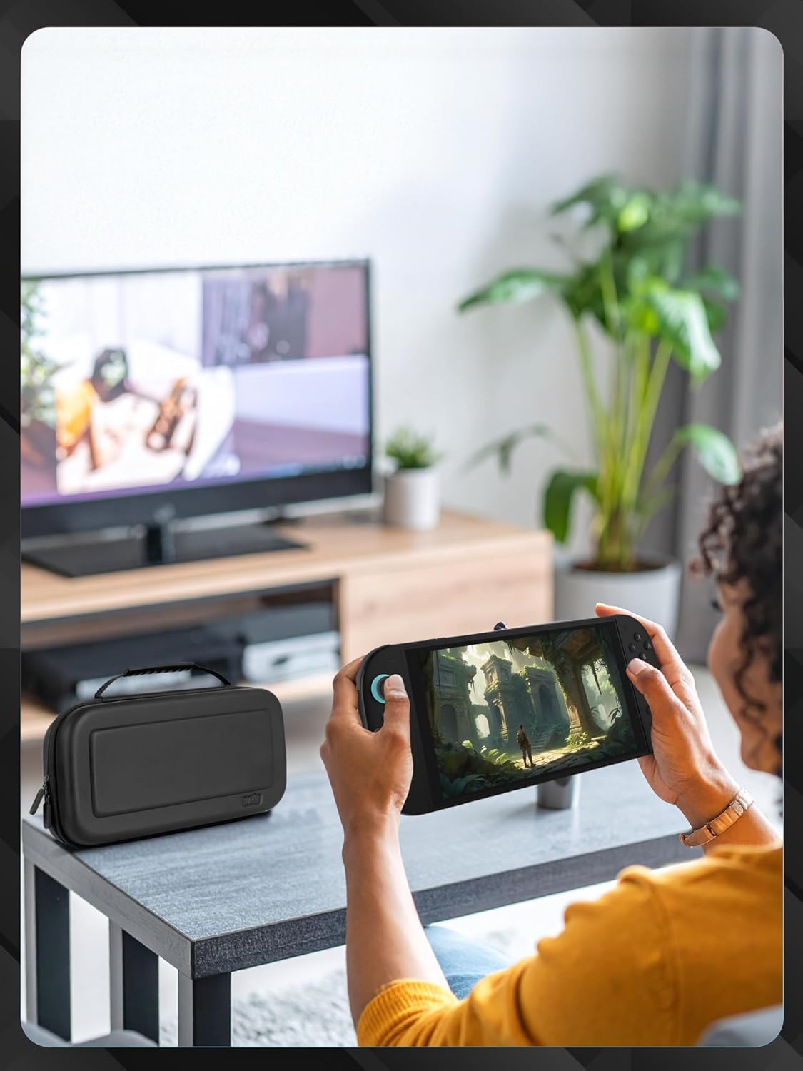 Захисний чохол-кейс Orzly для Nintendo Switch 2, дорожній, з кишенями для карт, аксесуарів та підставкою