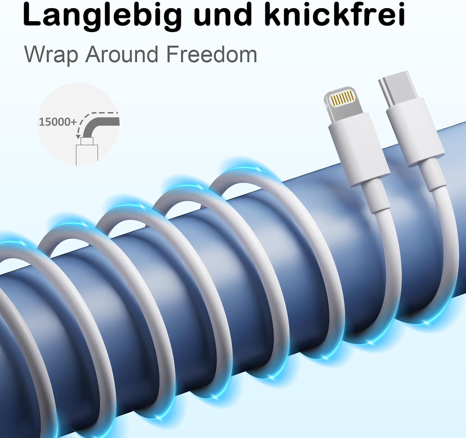 Зарядний пристрій [MFi] (2 шт) 20Вт, USB-C/USB-A, кабель USB-C to Lightning 2м, для iPhone 14/13/12/11/XS