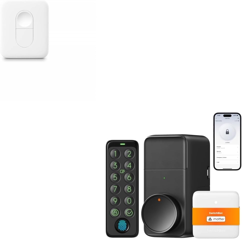 Розумний Wi-Fi замок SwitchBot Smart Lock Pro із сенсорною клавіатурою та відбитком пальця, Підтримка Matter
