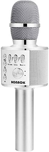 Дитячий караоке-мікрофон BONAOK Q37, Bluetooth, 3-в-1, колонка, плеєр, рожеве золото