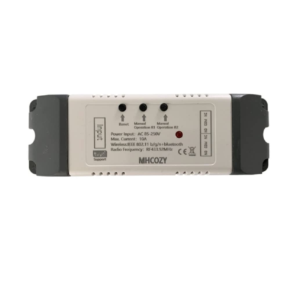WiFi RF реле MHCOZY (2 канали, 85-250V), Smart Life, Tuya, Alexa, Google Home, сухий контакт