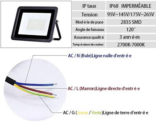 Вуличний LED прожектор 10W (IP68 Водонепроникний), Холодне біле, 220V, Для саду/фасаду