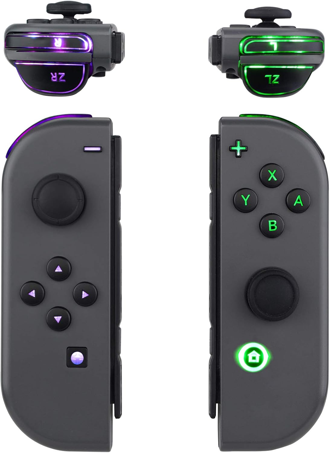 Комплект LED підсвічування кнопок для Nintendo Switch Joy-Con (eXtremeRate DFS), 7 кольорів