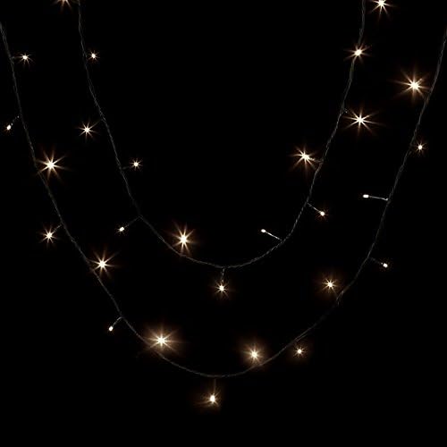 Гірлянда 40 метрів 400 LED (Теплий білий), Безпечна (Low Voltage), Таймер, Пам'ять