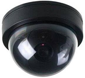 Муляж камери відеоспостереження (Купольна/Dome) з червоним LED, що миготить, Чорний