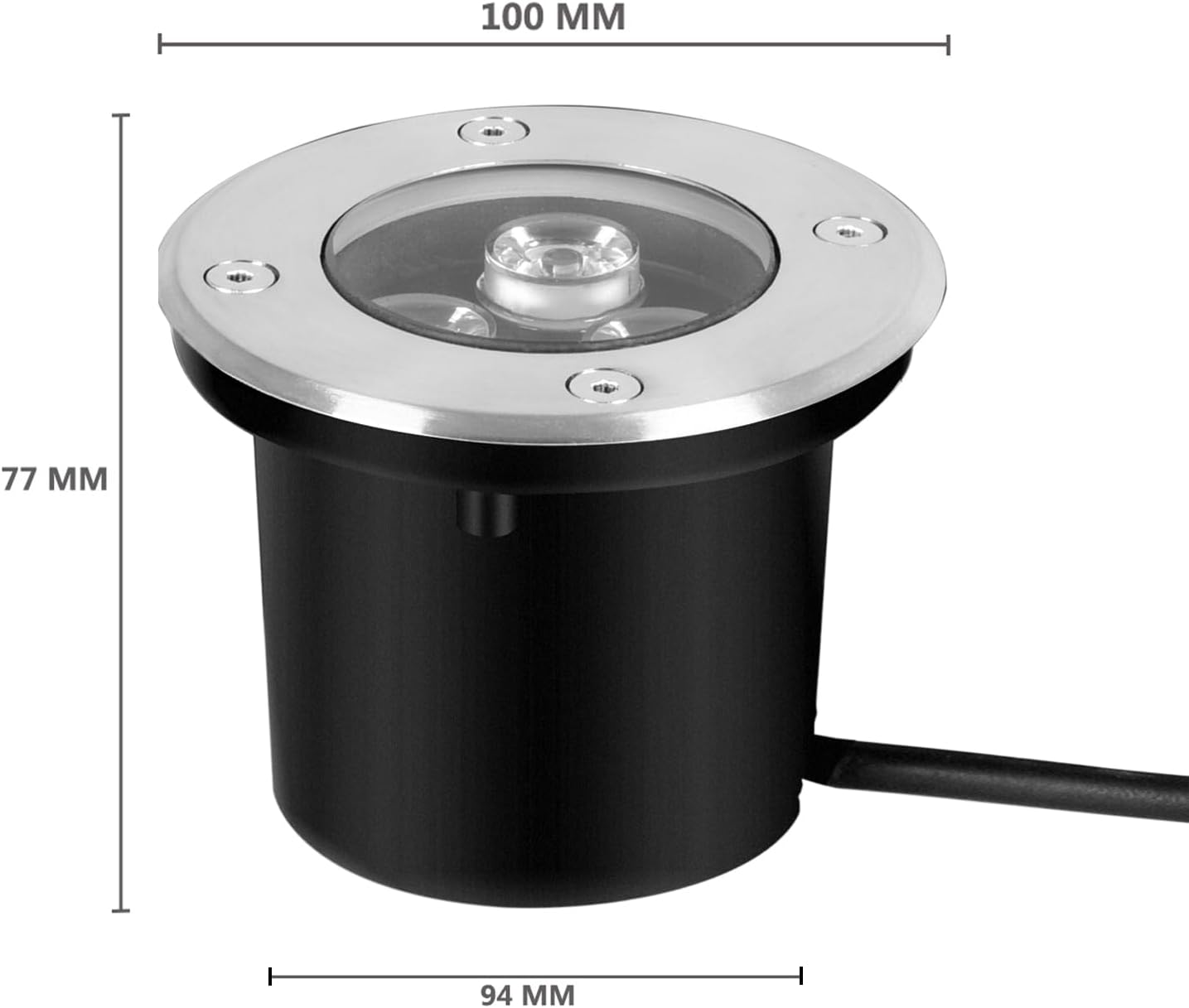Світильники тротуарні (Грунтові) LED 3W, Набір 4 шт, IP65, Тепле біле, 220В