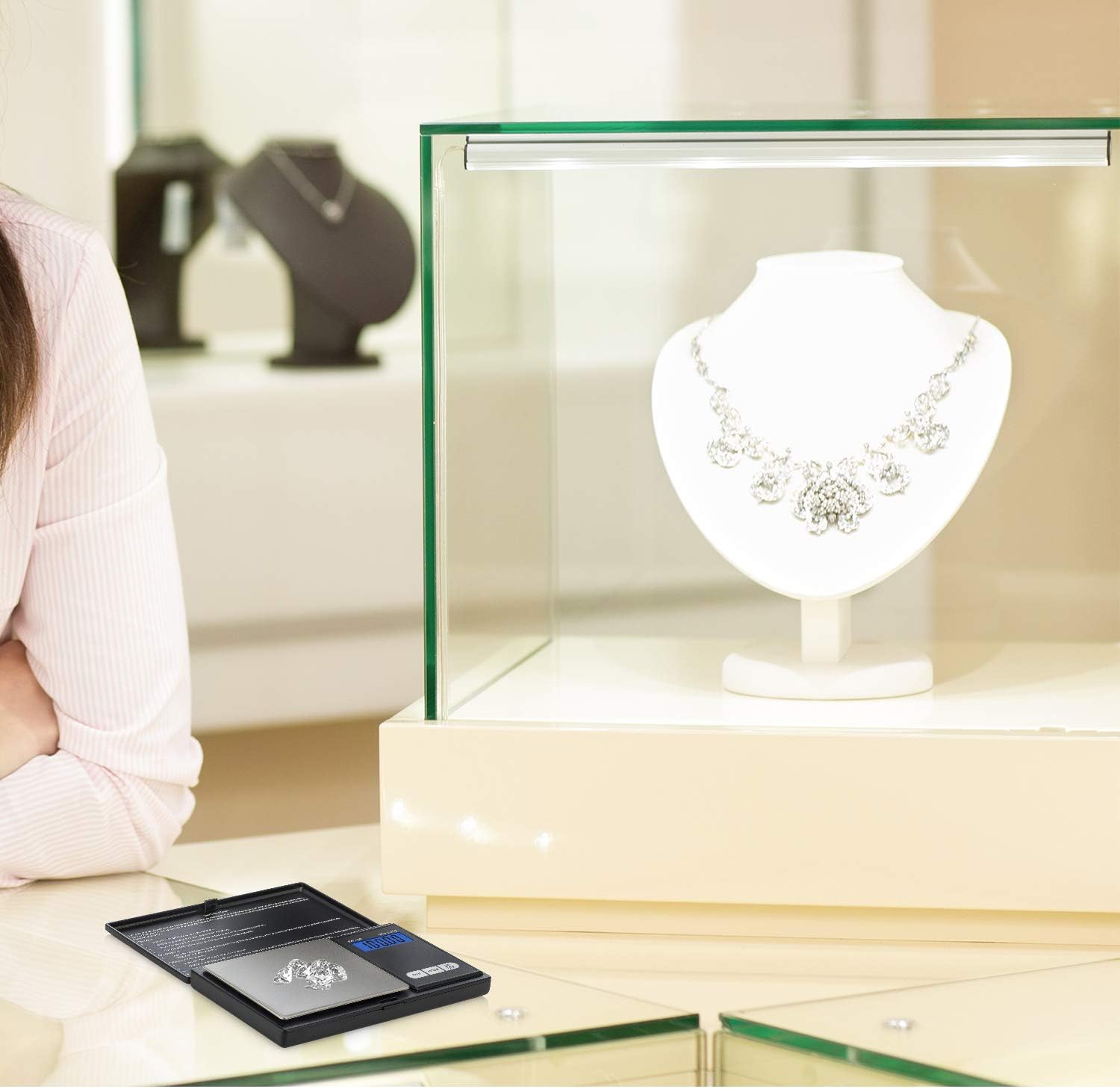 Ваги ювелірні кишенькові Smart Weigh (100г / 0.01г), Високоточні, Чорні