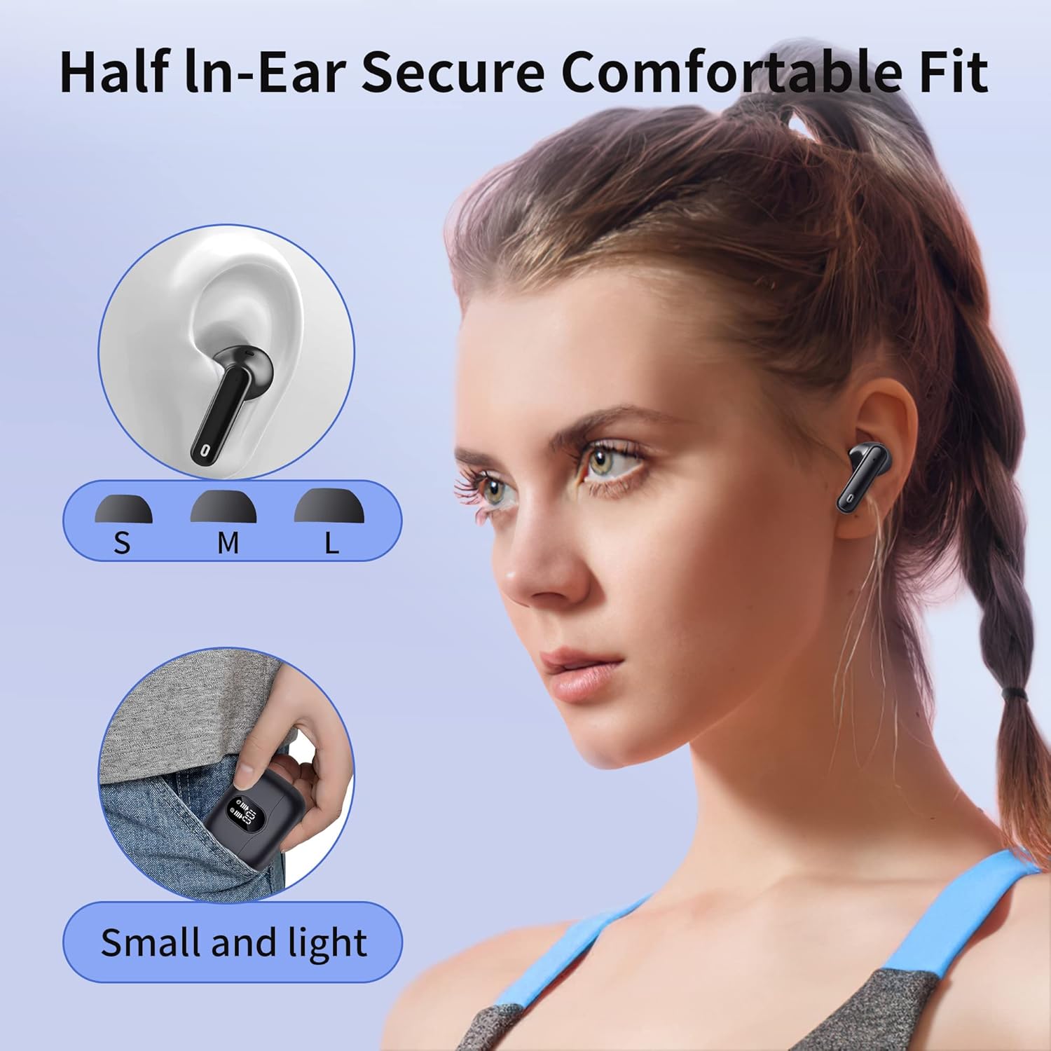 Бездротові навушники Bluetooth (TWS), Hi-Fi стерео, Для iPhone/Android, Білі