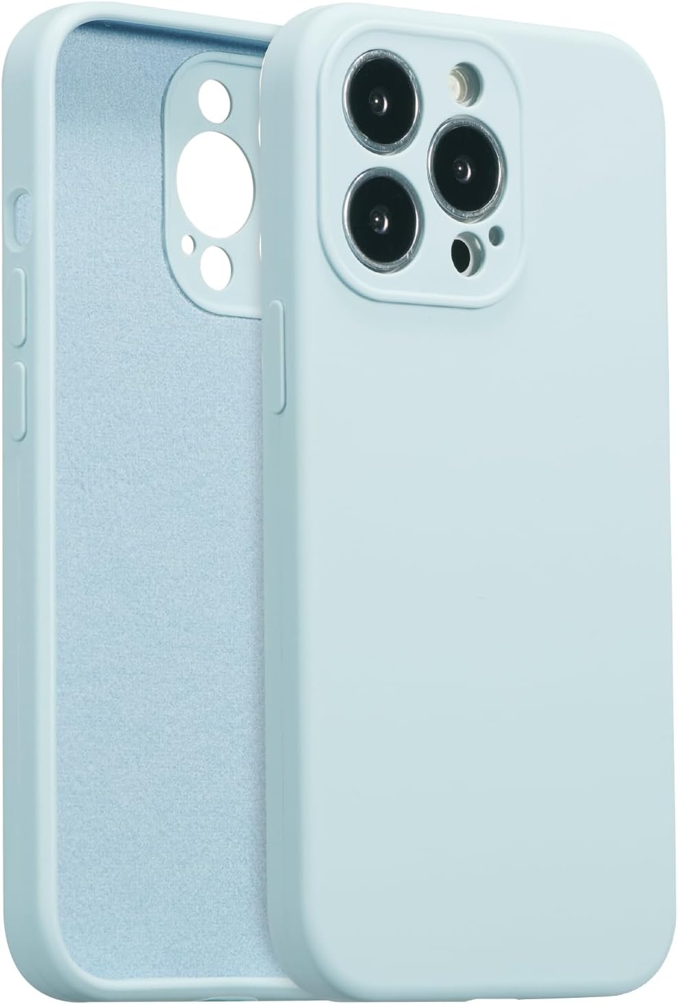 Силіконовий чохол (Liquid Silicone) для iPhone 15 Pro Max, Захист камер, Baby Blue