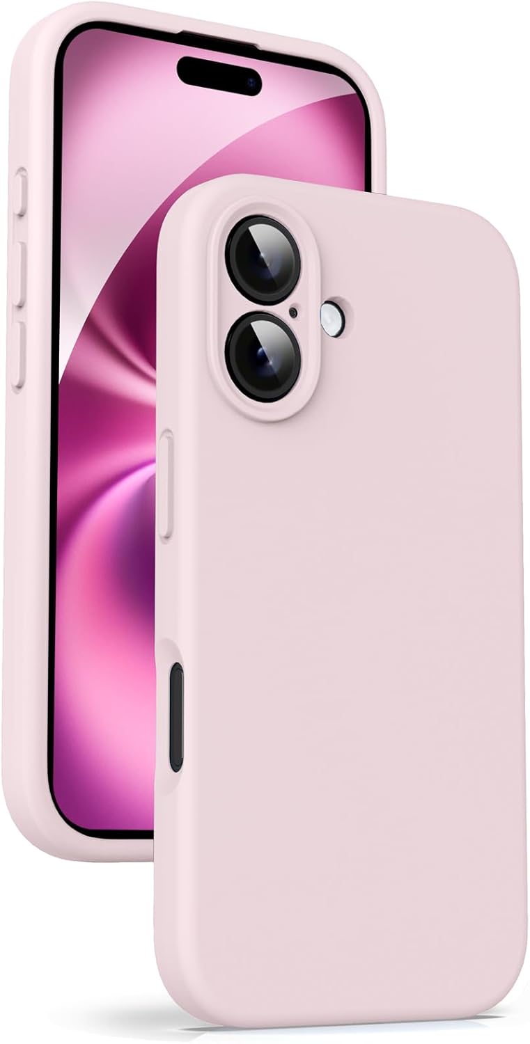 Силіконовий чохол Supdeal (4 шари) для iPhone 16 (6.1"), Захист камер, Рожевий