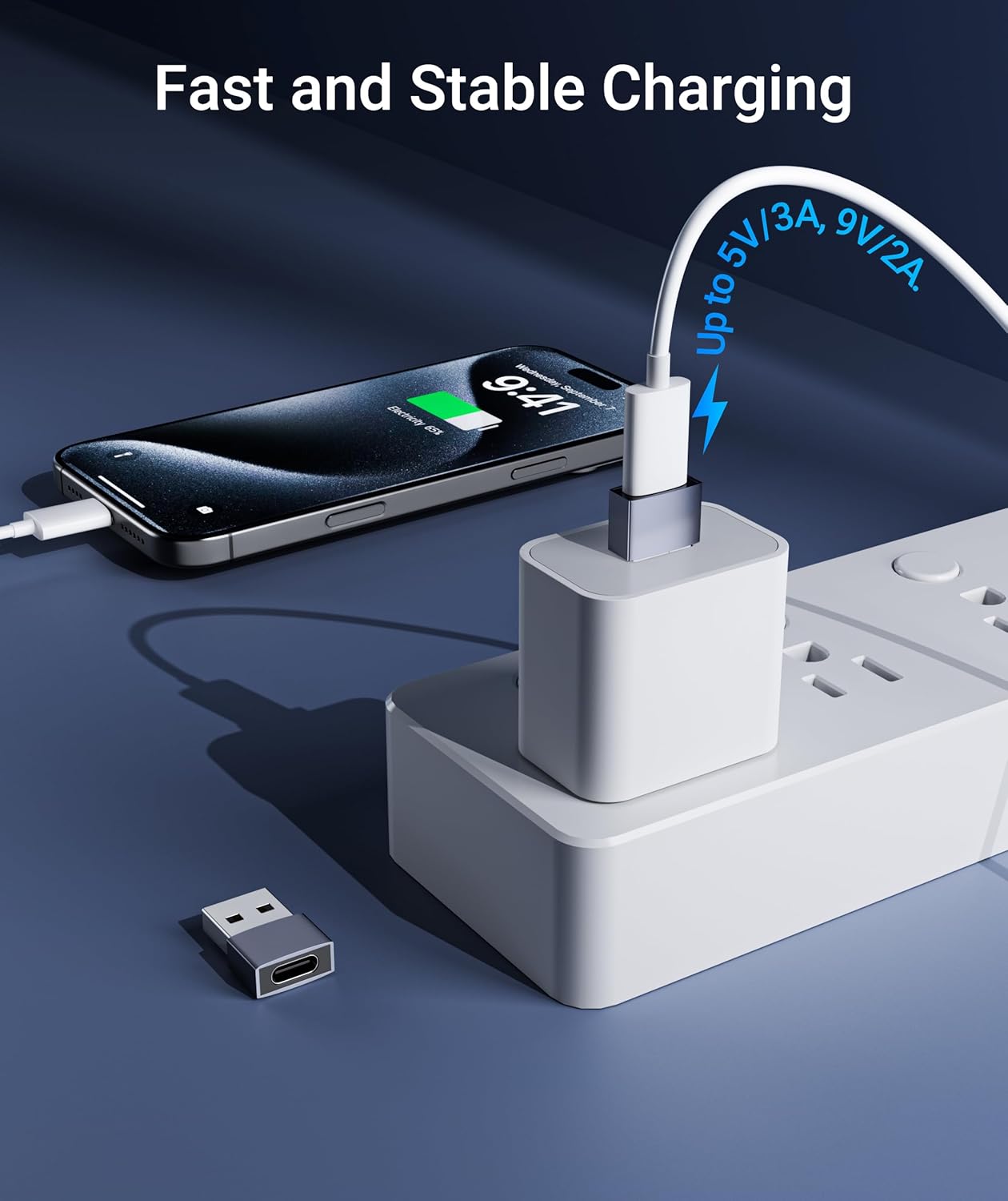 Адаптер-перехідник USB на Type-C Syntech (Набір 3 шт), Алюміній, Для CarPlay/iPhone