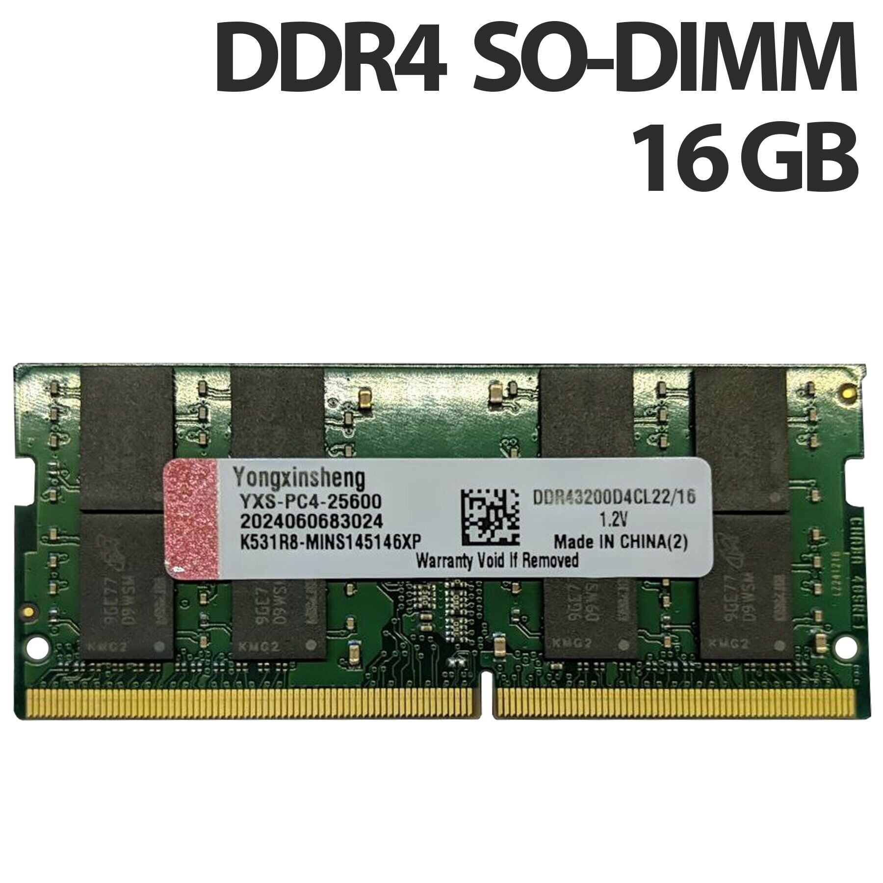 Оперативна пам'ять для ноутбука Yongxinsheng 16 GB (DDR4 SO-DIMM, 3200 MHz), 1.2V
