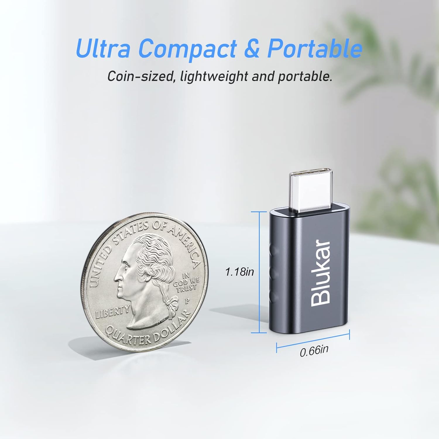 Адаптер Blukar USB-C to USB 3.0 OTG, перехідник для смартфонів, планшетів, ноутбуків, швидка передача даних