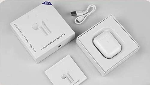 Бездротові навушники TWS-i12, Bluetooth 5.0, 3D Стерео, IPX5, з кейсом, авто-сопряження, білі