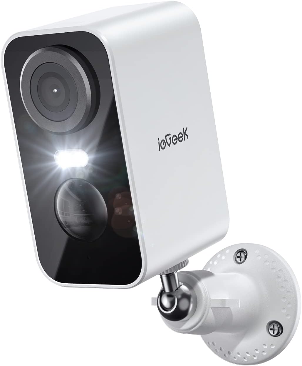 Камера ieGeek 2K 3MP, вулична, WiFi, акумулятор, прожектор, сирена, AI-детекція, Alexa