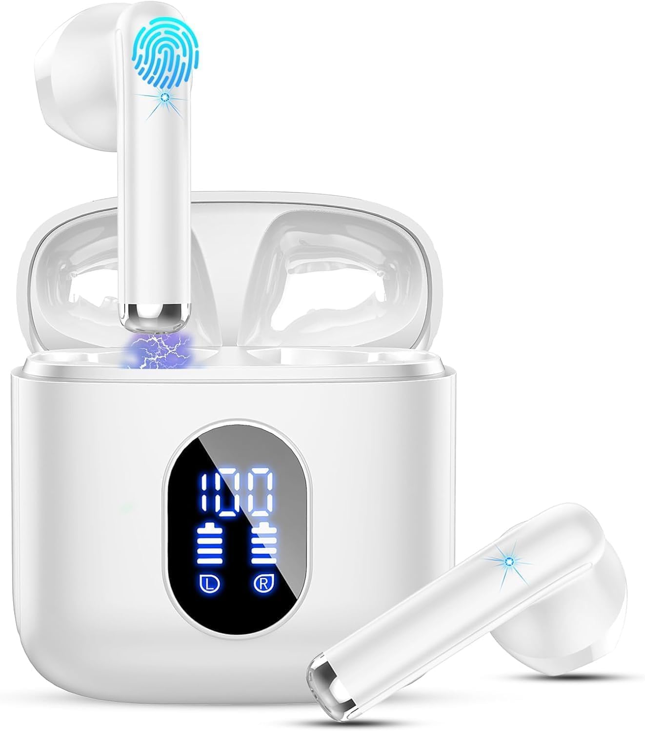 Навушники S05-0792 (Mini) TWS, Bluetooth 5.4, 30г, ENC, IP7, LED-дисплей, Stereo Bass (Чорні)