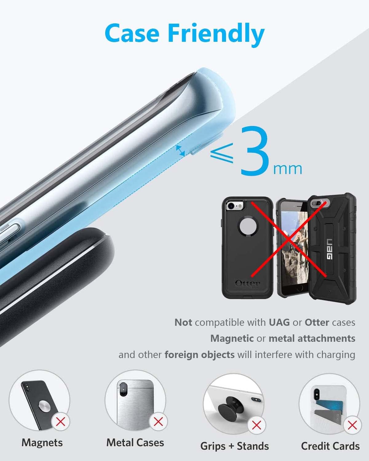 Модуль бездротової зарядки 15W DIY (Вбудовуваний), Qi Pad, USB Adapter, Чорний