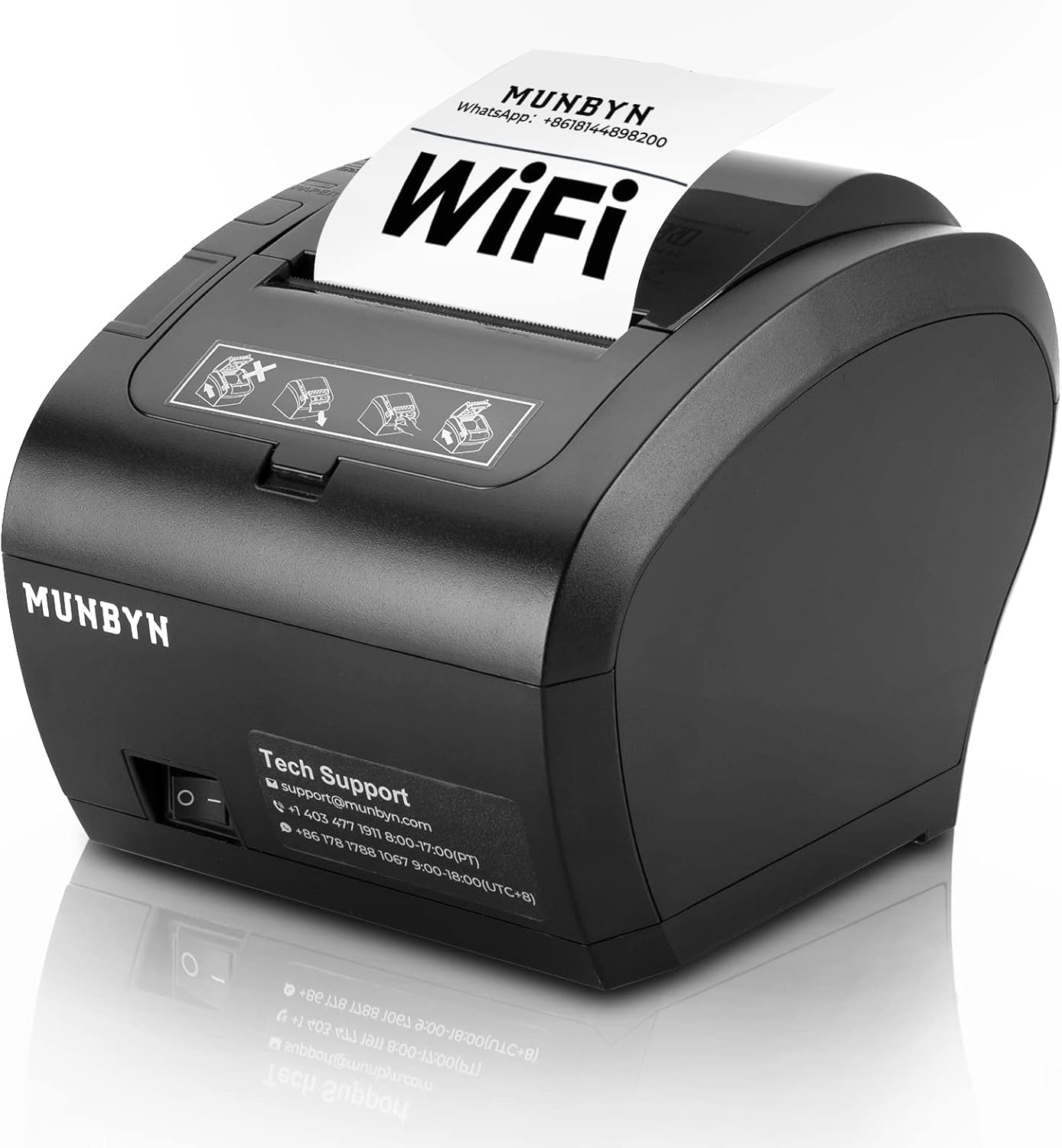 Чековий термопринтер 80мм MUNBYN, Wi-Fi LAN USB POS принтер з автообрізником