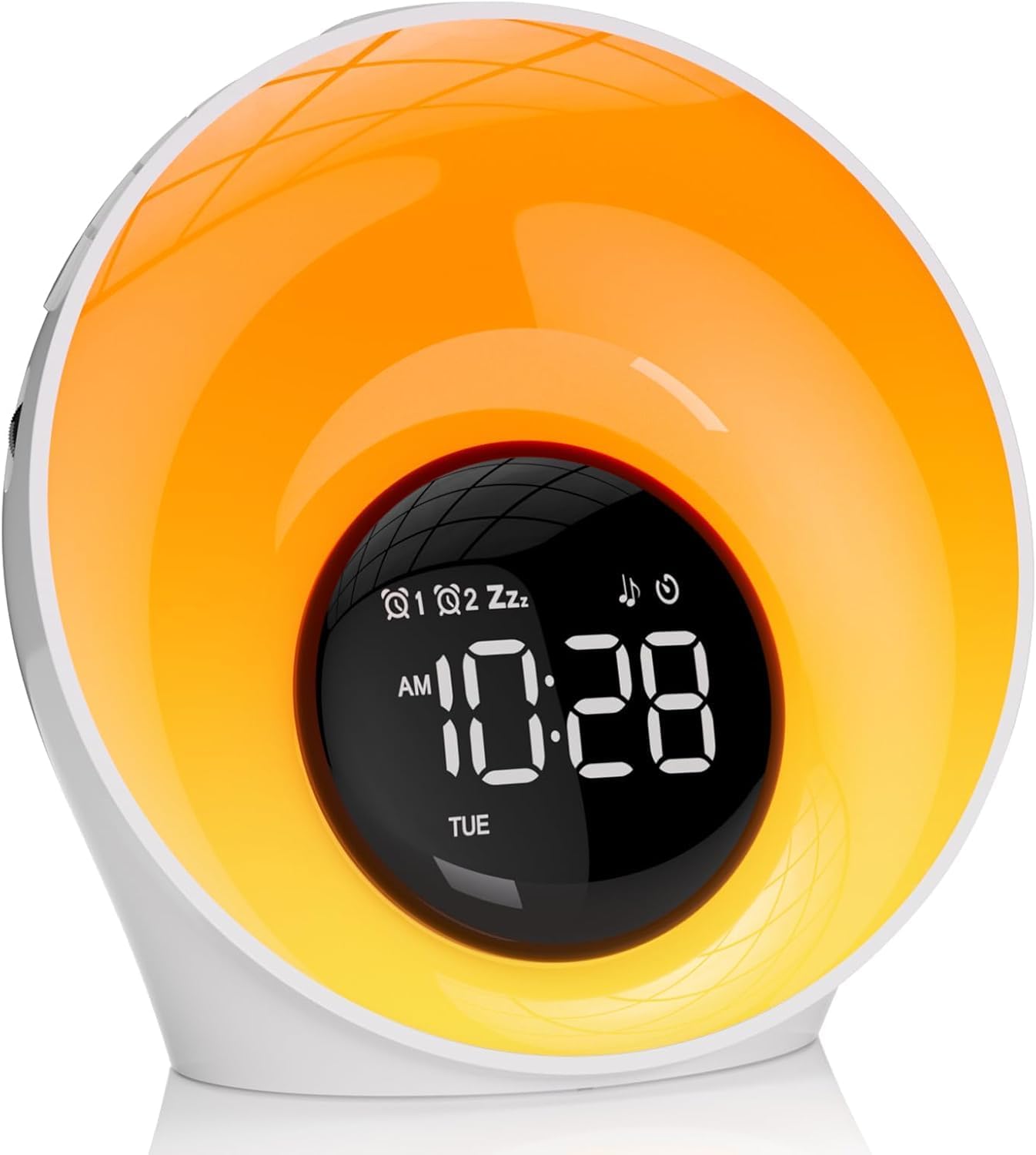 Світловий будильник Wake Up Light світанок 30 звуків подвійний таймер нічник LED