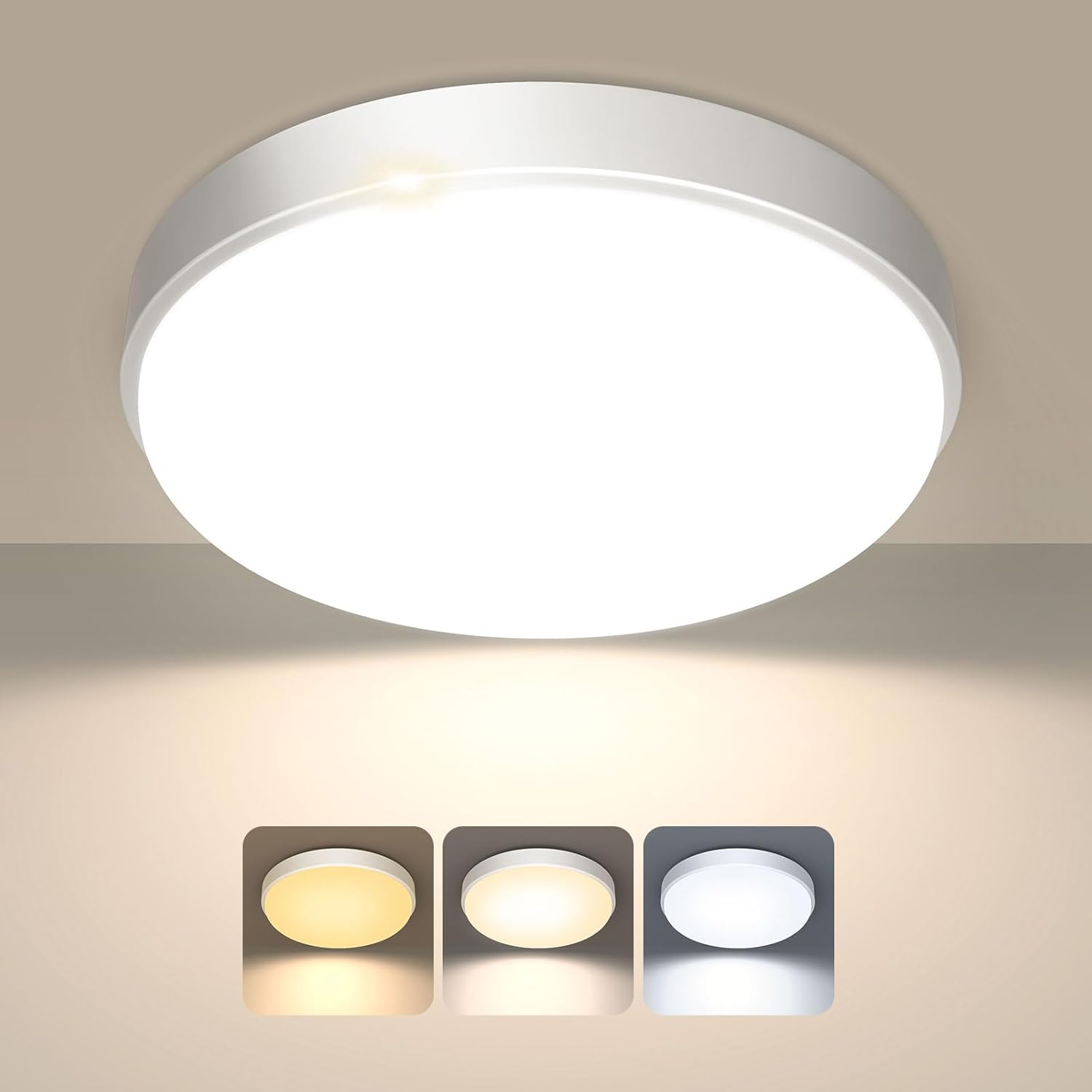 Стельовий LED світильник OOWOLF 24Вт 23см 3 режими світла 3000 5000K сучасний
